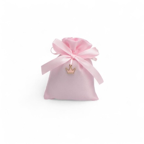 SACCHETTO 9X12CM CON CORONA ROSA